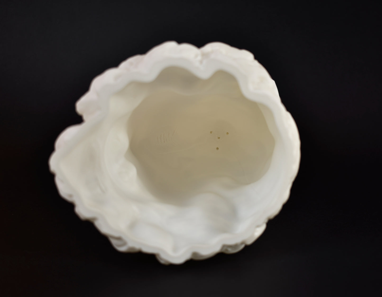 Dávid szobor virágcserép,kaspó_felülnézet_fehér