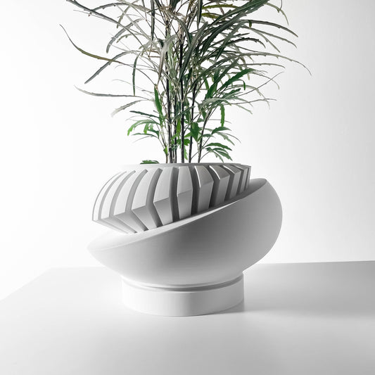 Longstone-Blumentopf mit versteckter Tropfschale 